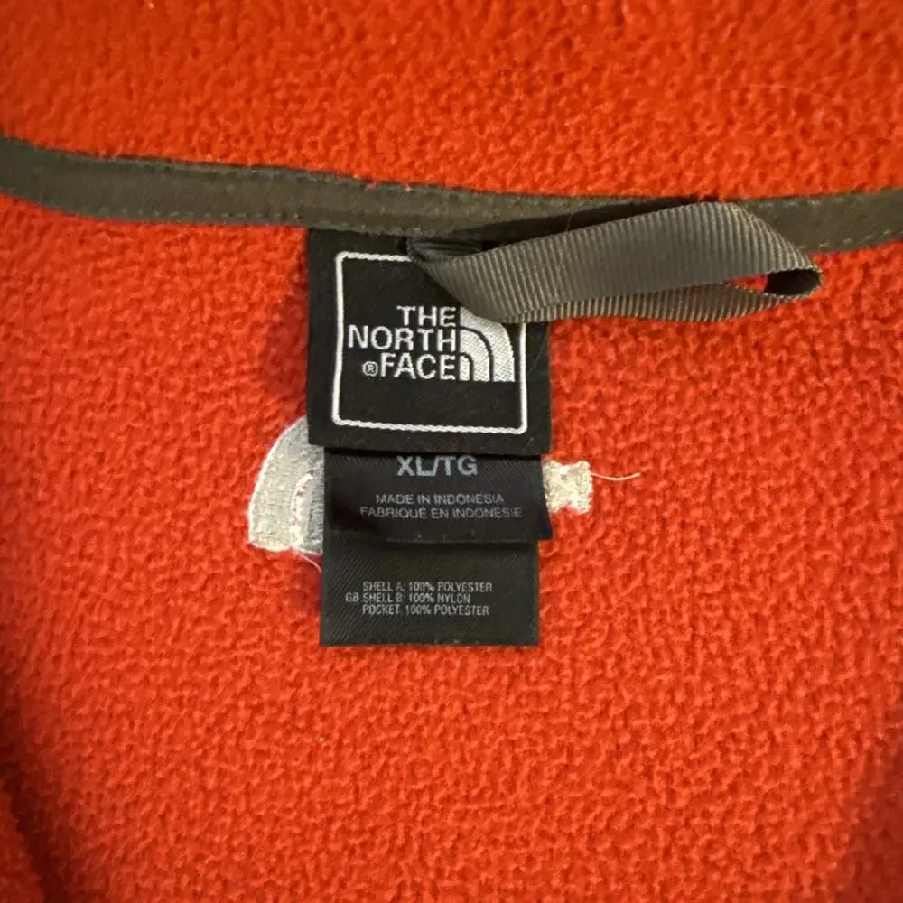 The North Face Fleece‎ Jacket Boys XL Long Sleeve Full Zip Red Pockets